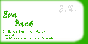 eva mack business card